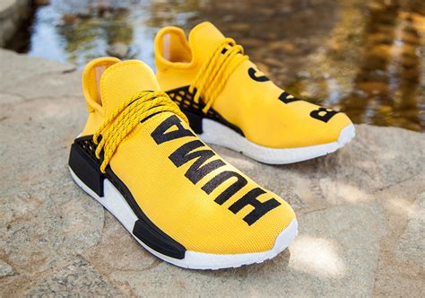 fake yellow human race shoes|Adidas x Pharrell PW Human Race NMD Sneakers .